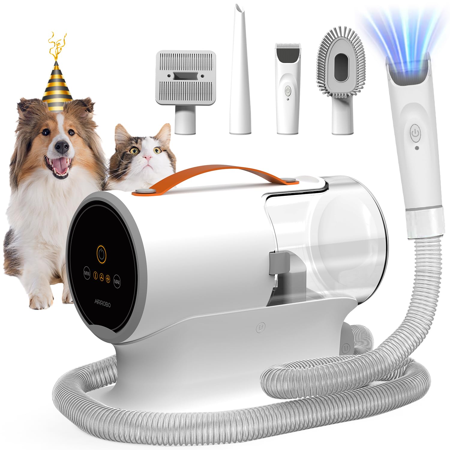 AIRROBO PG100 Pet Grooming Vacuum & 5-Tool Kit