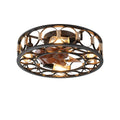 Professional Modern Caged Ceiling Fan with 6-Speed Remote & LED Light Suite