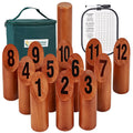 Premium 12-Piece Numbered Wooden Tossing Game