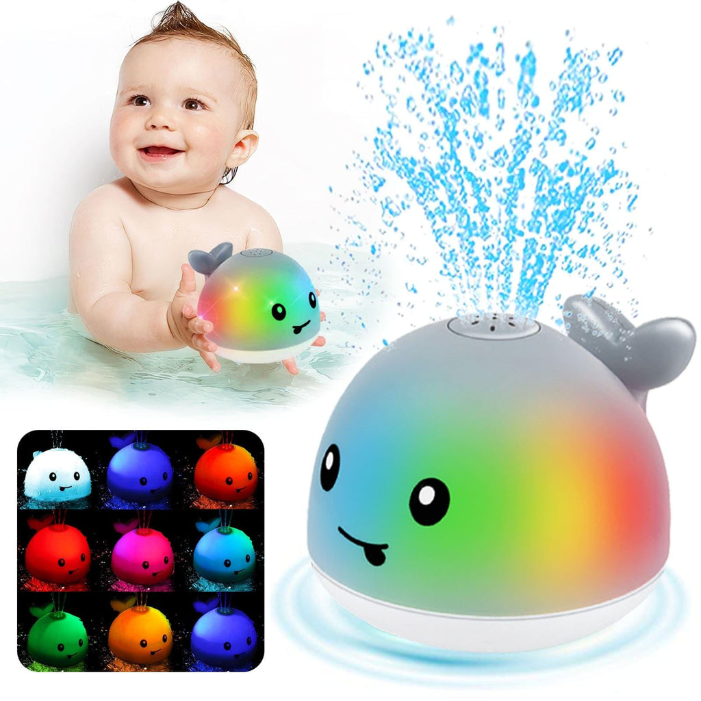 Professional Light Up Spraying Whale Bath Toy Suite