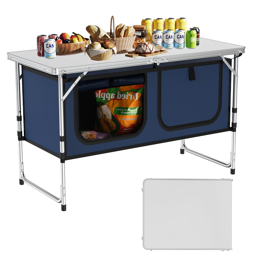 Basecamp-Hub' 3-Height Adjustable Folding Table & Storage Station