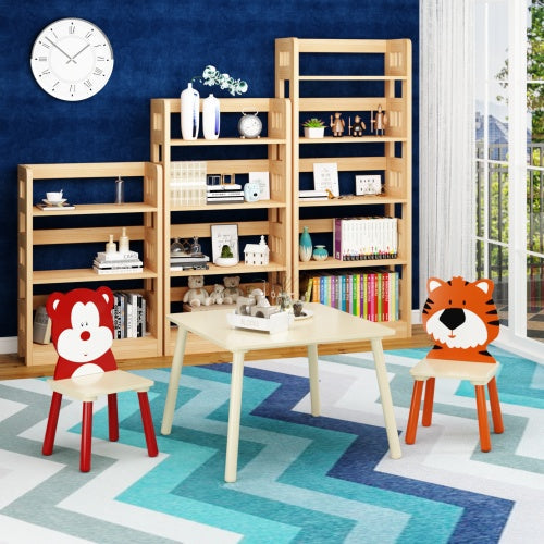 Premium Solid Wood Children's Learning Table & 2 Chair Set