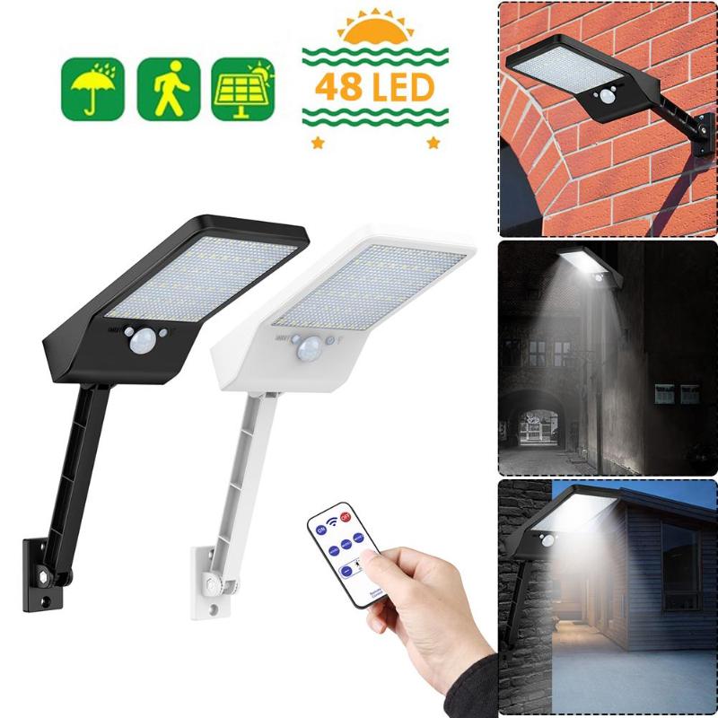 Professional 48-LED Solar Motion Security Light with Infrared Remote Suite