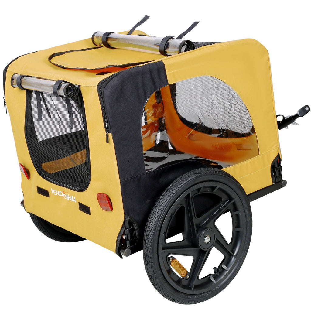 2-in-1 Heavy-Duty Foldable Pet Stroller & Bicycle Trailer