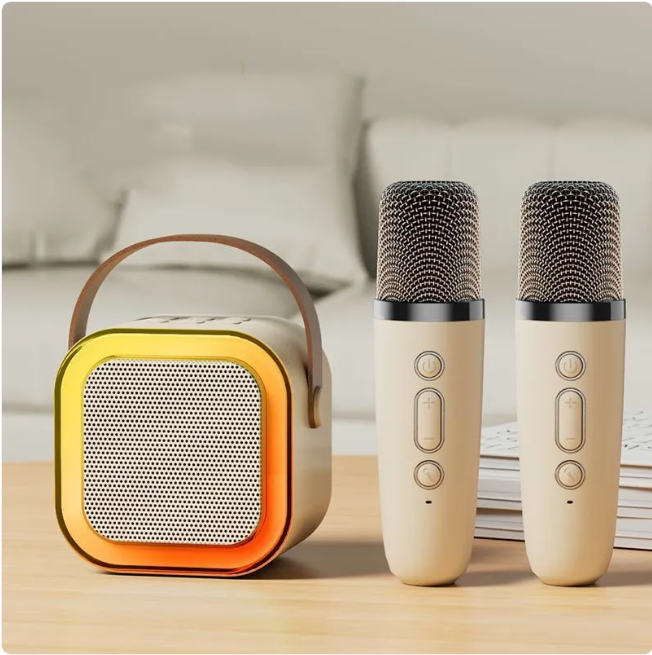 Professional Wireless Bluetooth Audio Speaker & Dual-Microphone Karaoke Suite