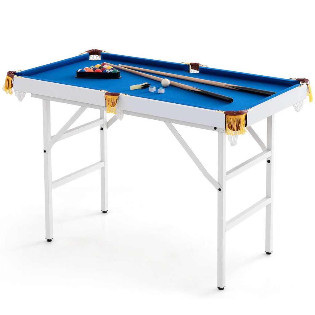 48" Portable Folding Billiards Table Complete Set (Blue)