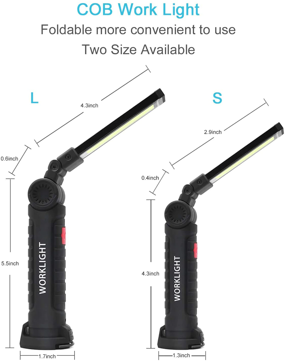 Professional Magnetic 360° Rechargeable LED COB Work Light Suite