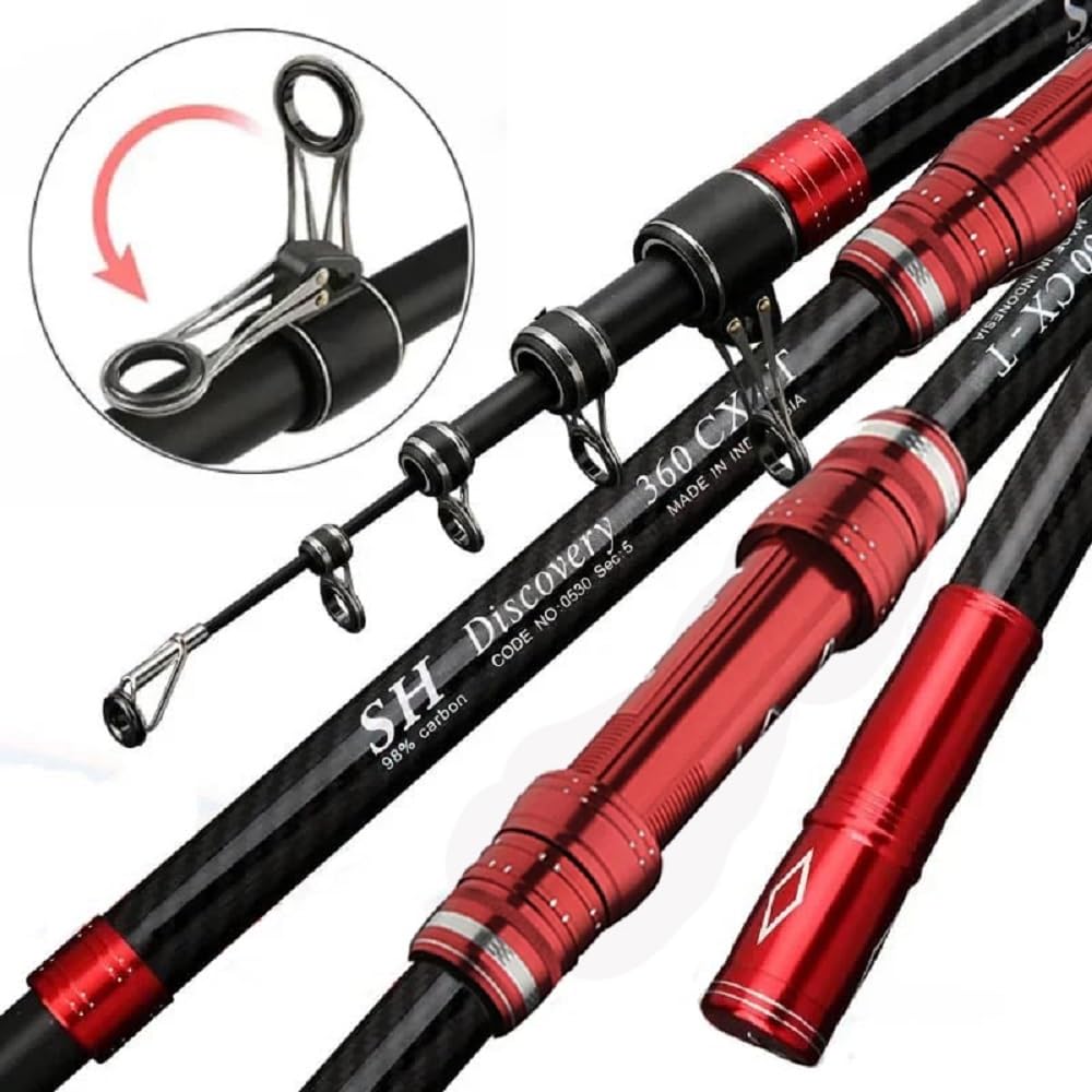 GTOFYU 12FT Carbon Fiber Telescopic Surf Fishing Rod
