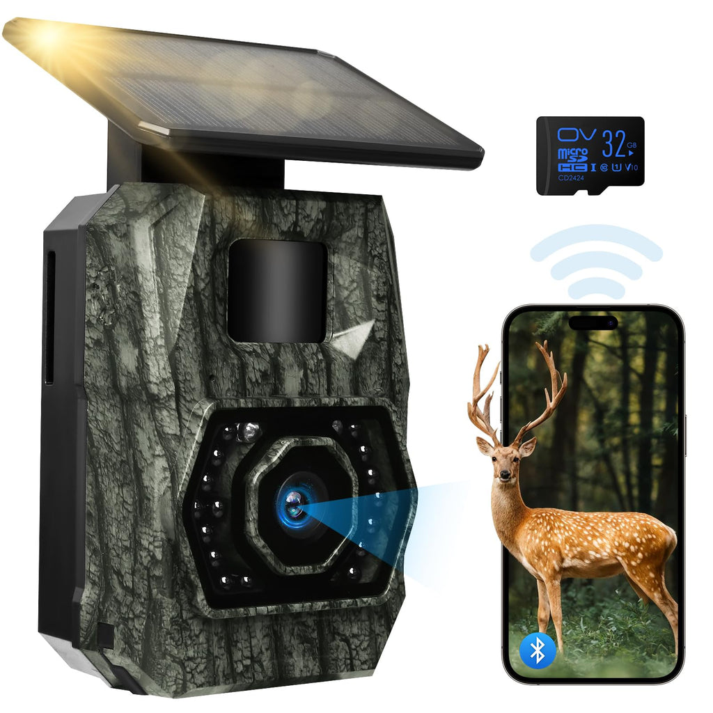 MAXDONE 48MP Solar WiFi Trail & Security Camera Bundle
