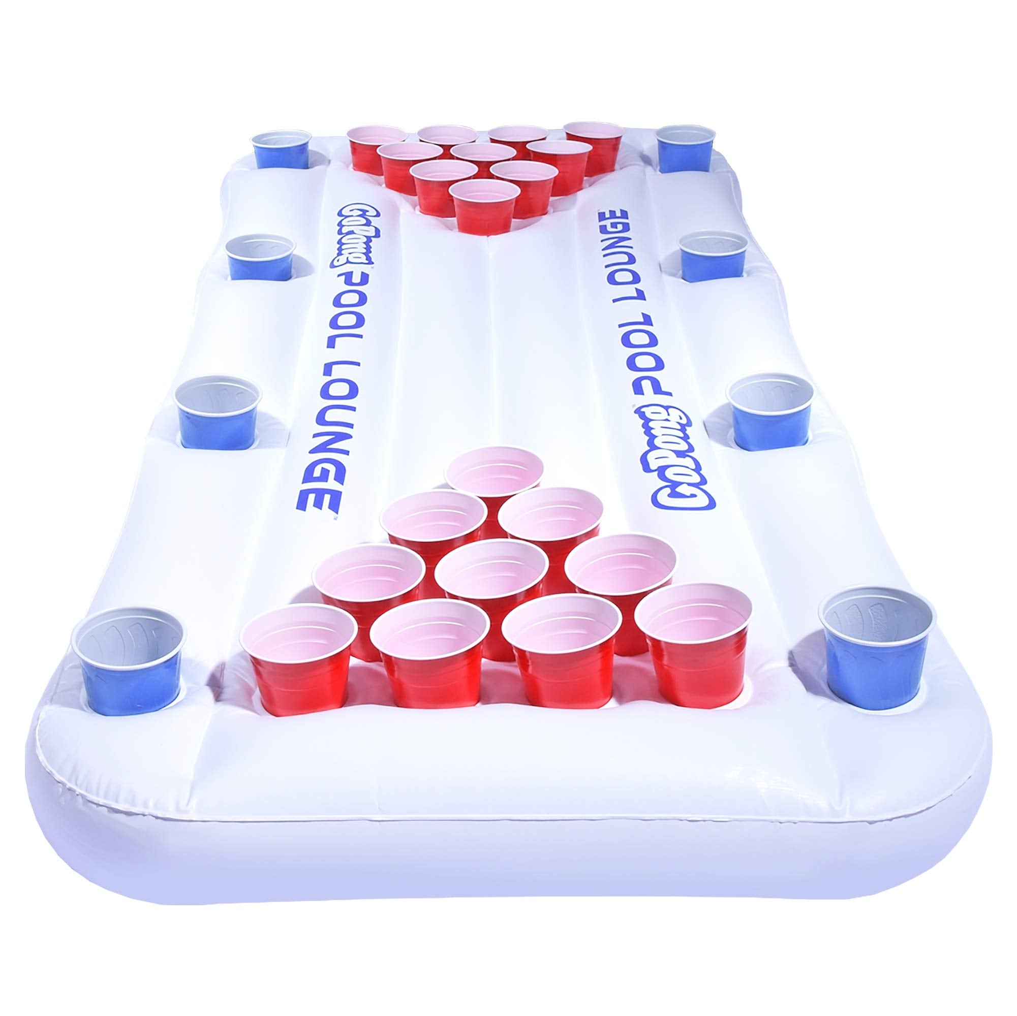 GoPong 6-Foot Inflatable Floating Beer Pong Table & Pool Lounge