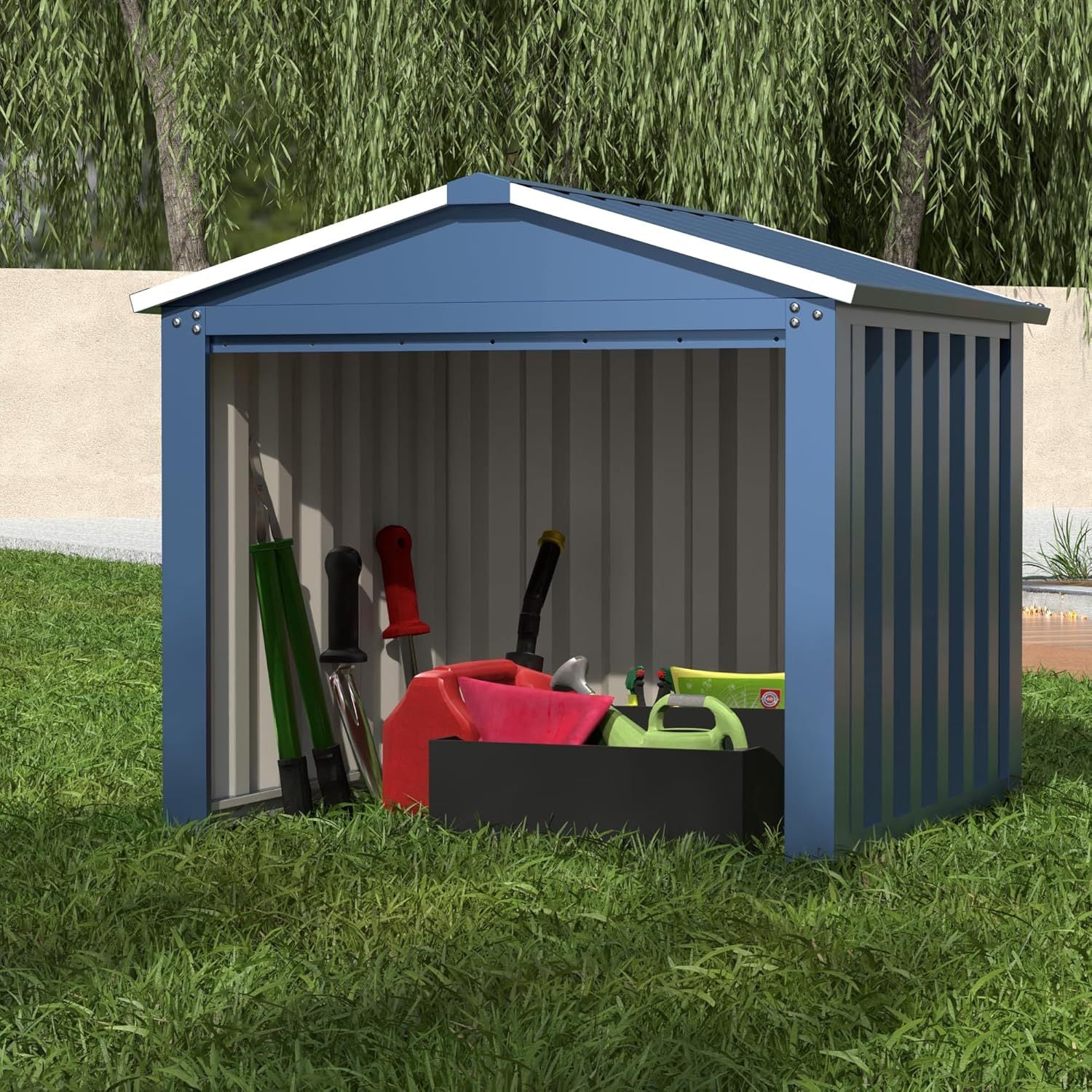 Professional 3ft x 3ft Galvanized Steel Outdoor Utility Storage Suite