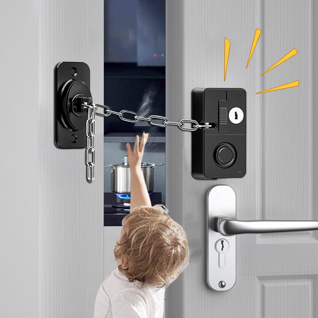 Smart Child Safety Door & Cabinet Lock with Built-In Alarm