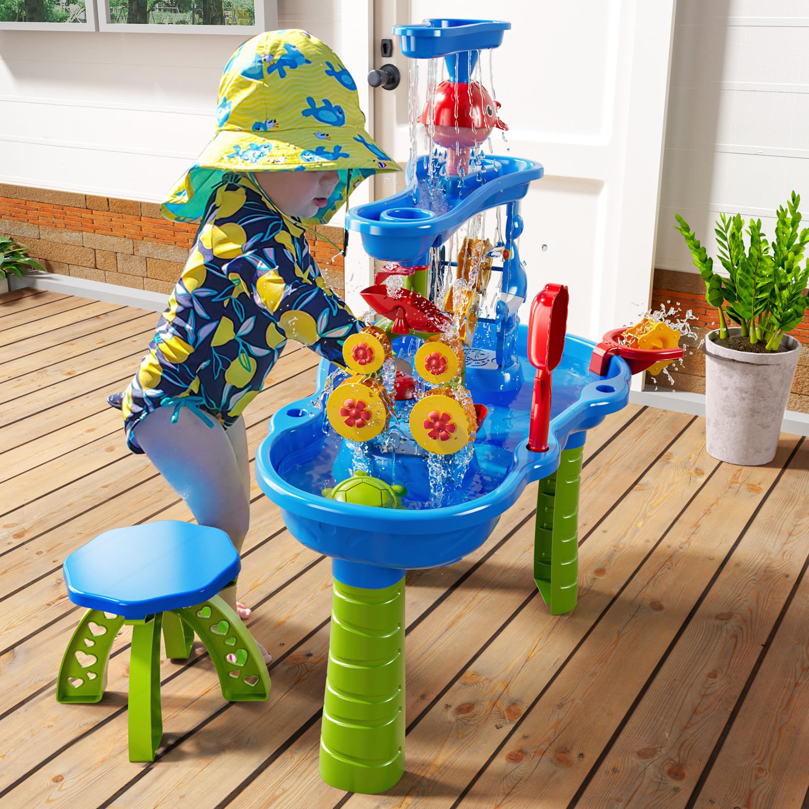 Premium 3-Tier Water & Sand Sensory Table