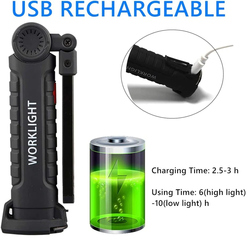 Professional Magnetic 360° Rechargeable LED COB Work Light Suite