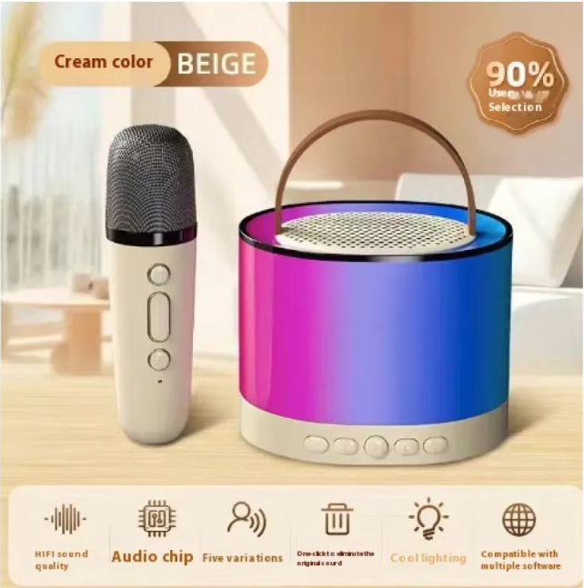 Professional Wireless Bluetooth Audio Speaker & Dual-Microphone Karaoke Suite