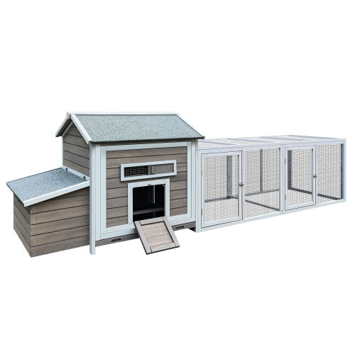118" Professional Outdoor Wooden Hen Coop & Poultry Cage