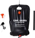 5-Gallon Portable Solar Camping Shower Bag with On/Off Nozzle
