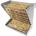YXJSTO Heavy-Duty 2-in-1 Galvanized Wall-Mount Hay & Grain Feeder