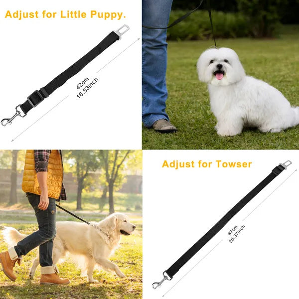 2-Piece Adjustable Universal Pet Vehicle Safety Leads
