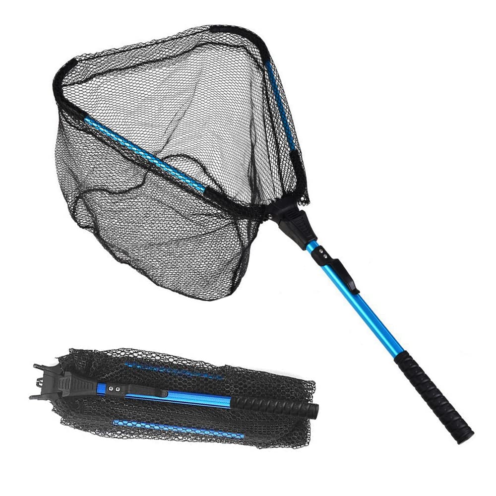 LBW Collapsible Rubber Fishing Net for Kayaks & Boats