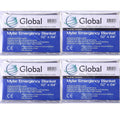 Professional Mylar Survival Blankets 4-Pack & Weatherproof Thermal Suite