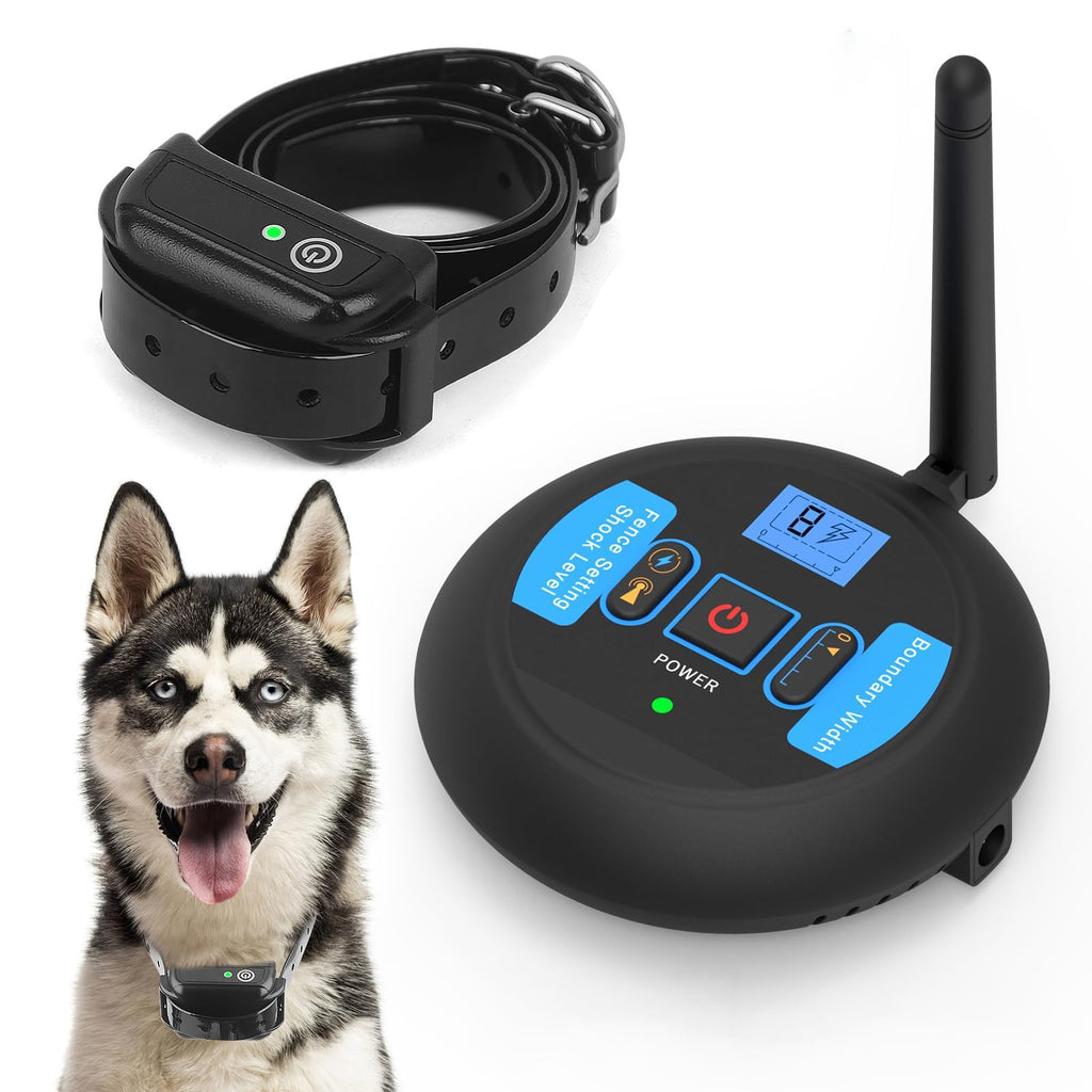 Upgraded Wireless Dog Fence & Waterproof Rechargeable Collar