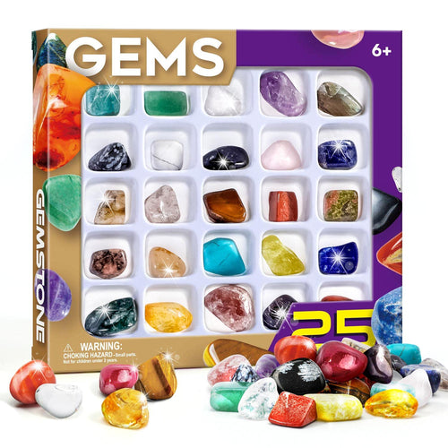 25-Piece "Earth’s Treasures" Gemstone & Geology Discovery Kit