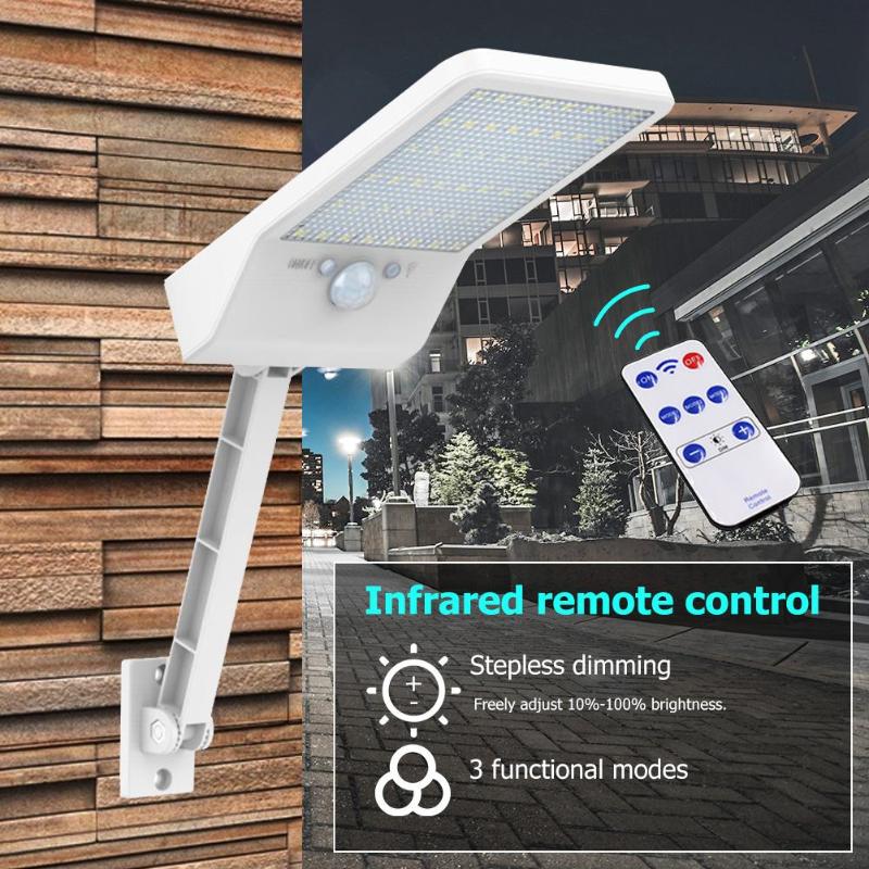 Professional 48-LED Solar Motion Security Light with Infrared Remote Suite