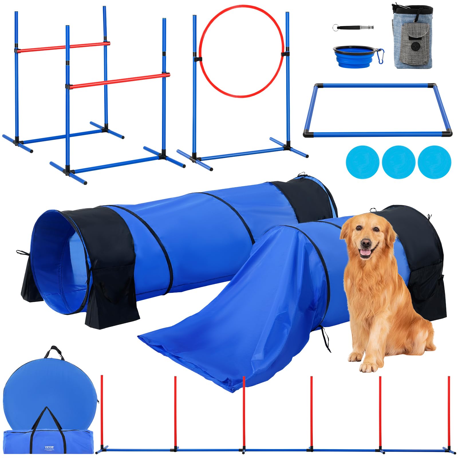 VEVOR 13-Piece Professional Dog Agility Training & Obstacle Course