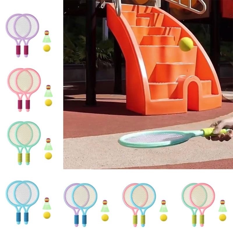 Premium Pastel Children's Badminton & Tennis Training Set