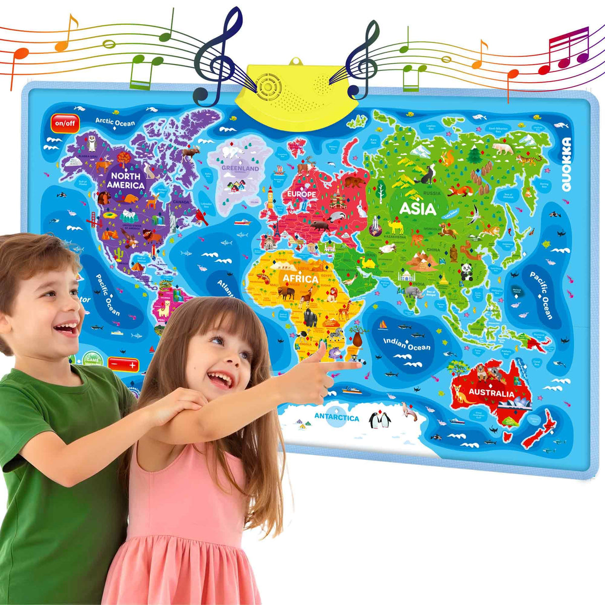 Interactive Talking World Map Electronic Wall Chart