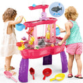 HYES 3-Tier Pink Sand & Water Sensory Play Table