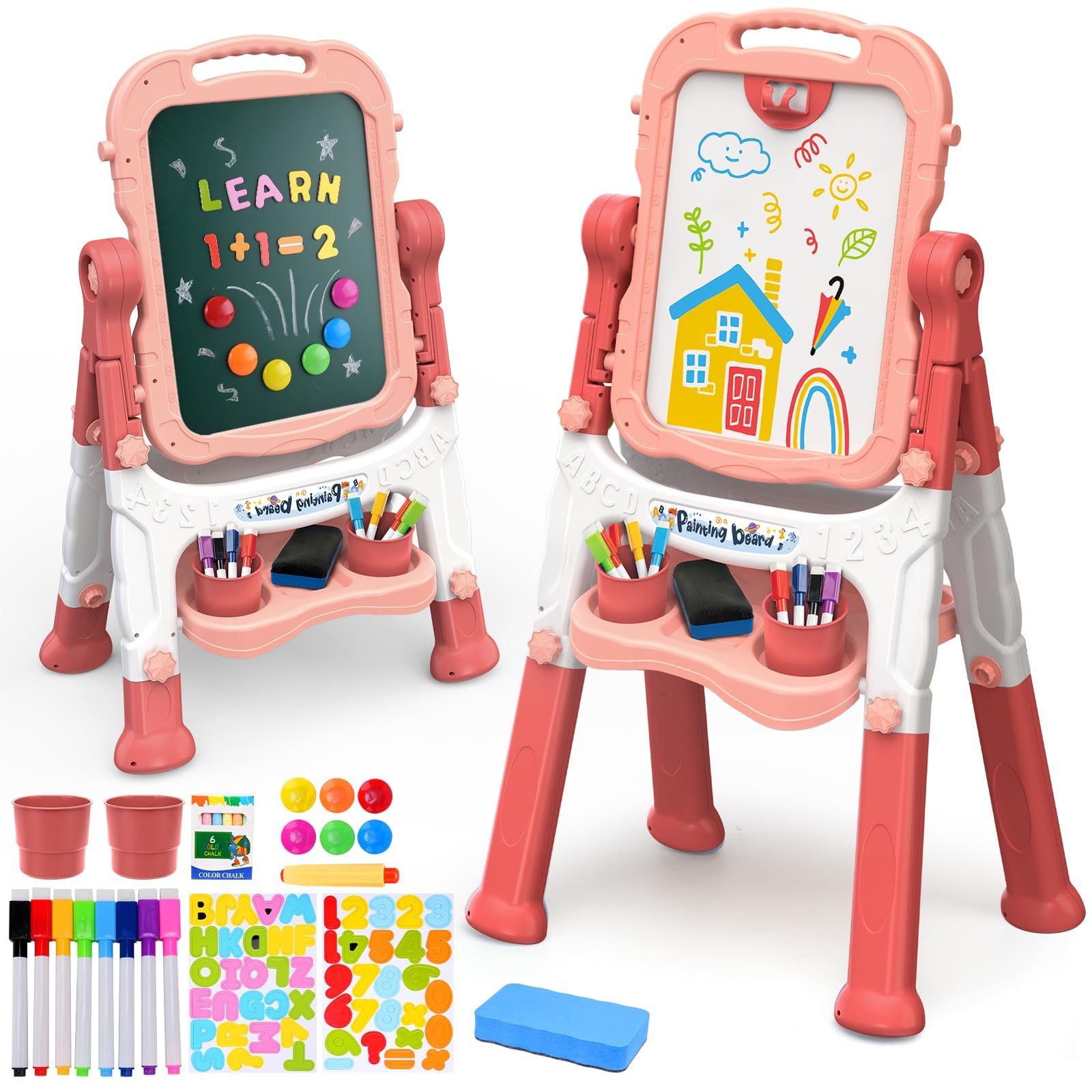Tiny Tumblers 2-in-1 Magnetic Art Easel & Activity Center