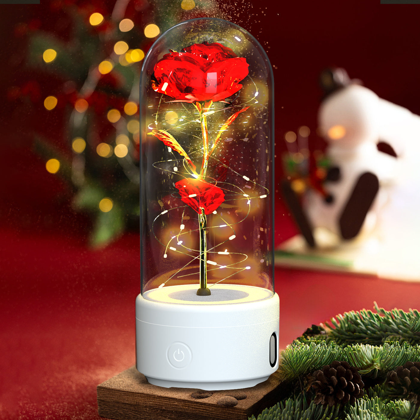 2-in-1 Legacy Love Bluetooth Speaker & LED Forever Rose Suite
