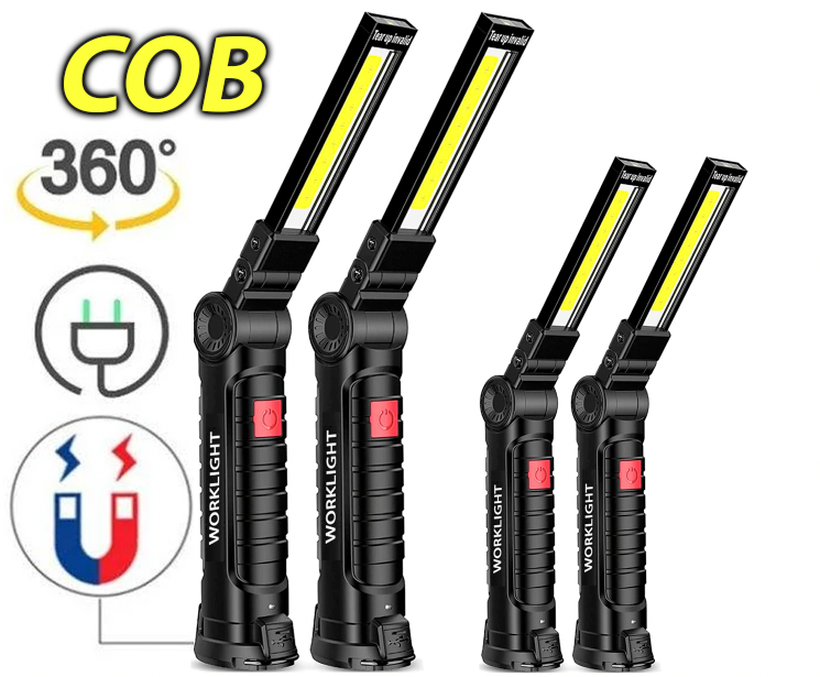 Professional Magnetic 360° Rechargeable LED COB Work Light Suite
