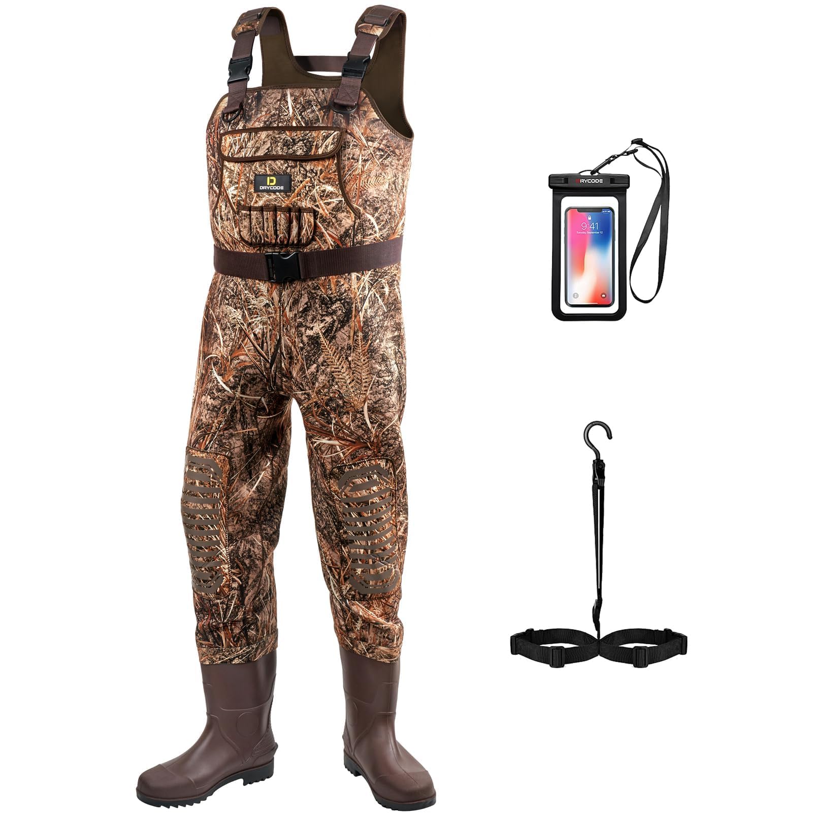 DRYCODE Waterproof Neoprene Chest Waders with Boots