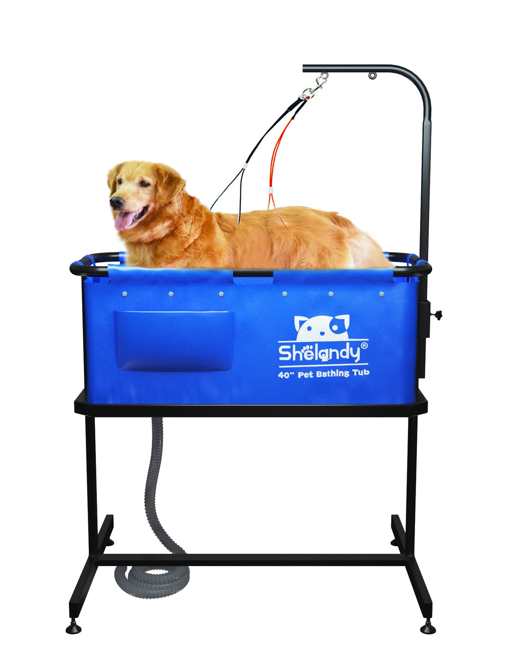 SHELANDY 40" Elevated Professional Pet Bathtub & Grooming Station