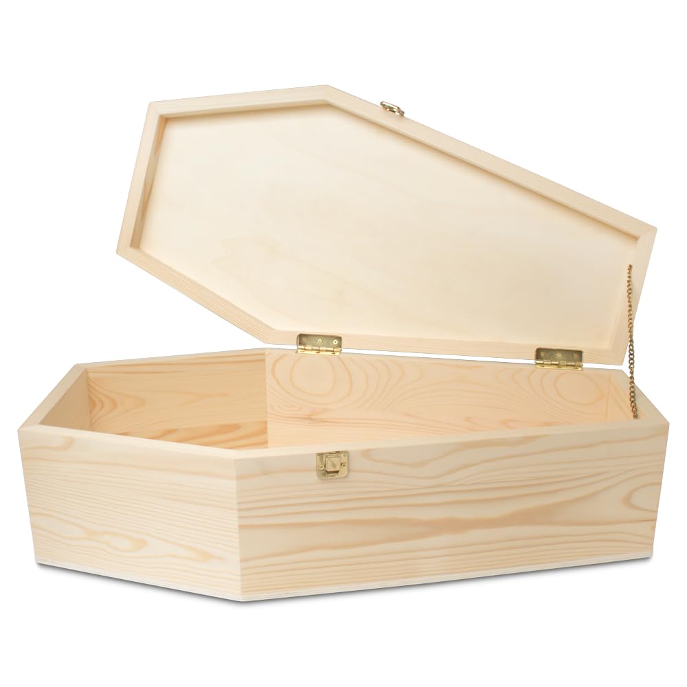 Dignified Baltic Birch Wooden Pet Memorial Burial Casket - 35"