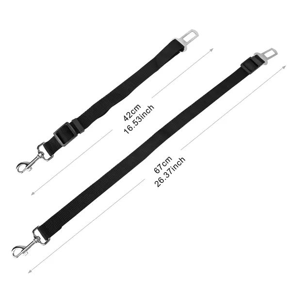 2-Piece Adjustable Universal Pet Vehicle Safety Leads