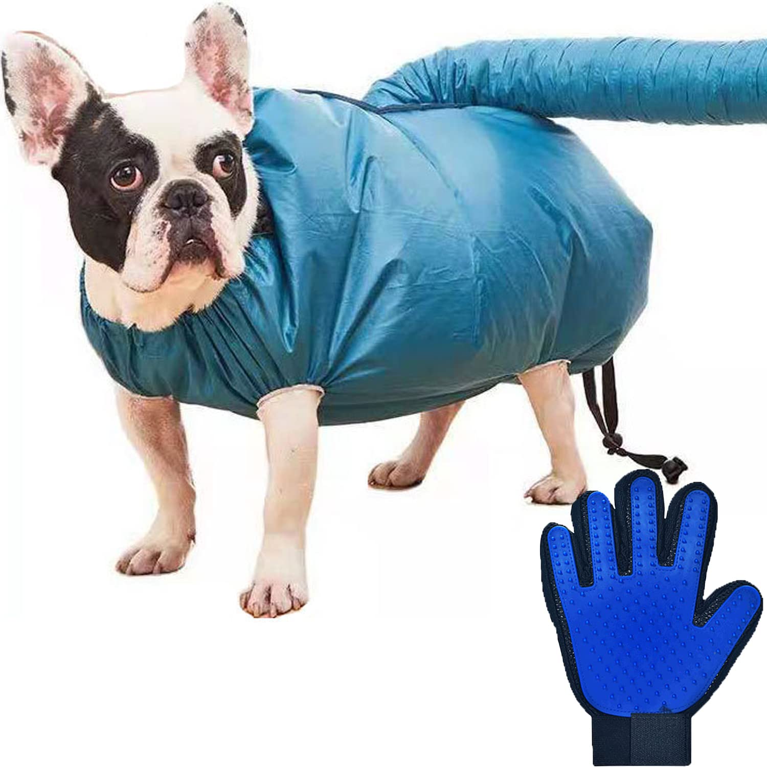 Portable Quick-Drying Pet Grooming Bag & Glove Set