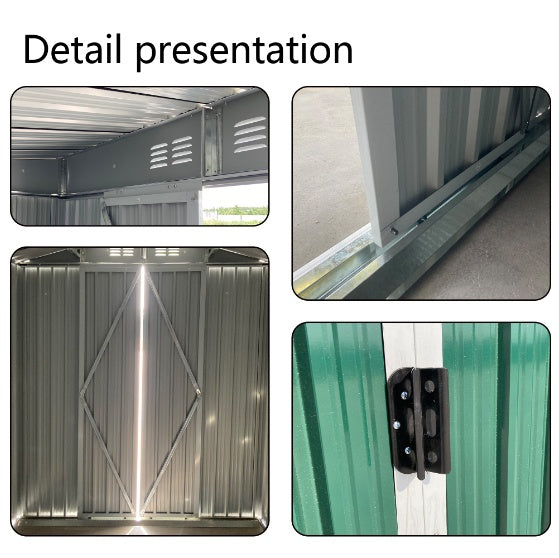Professional 5x3ft Small Gardening Tool House & Outdoor Metal Shed