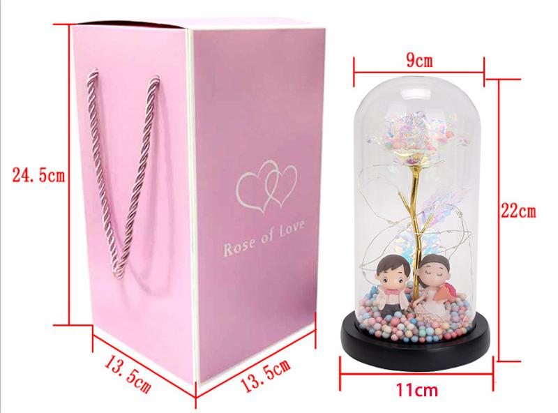 Legacy Love🔐 Preserved Forever Rose LED Night Light in Glass Dome