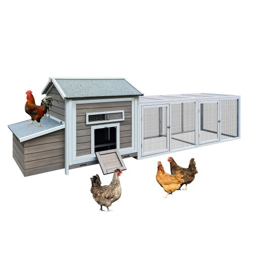 118" Professional Outdoor Wooden Hen Coop & Poultry Cage