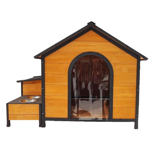 Wearable Strong Playground Solid Wood Elevated Dog House