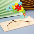 Color Coded Wooden Animal Number Puzzle