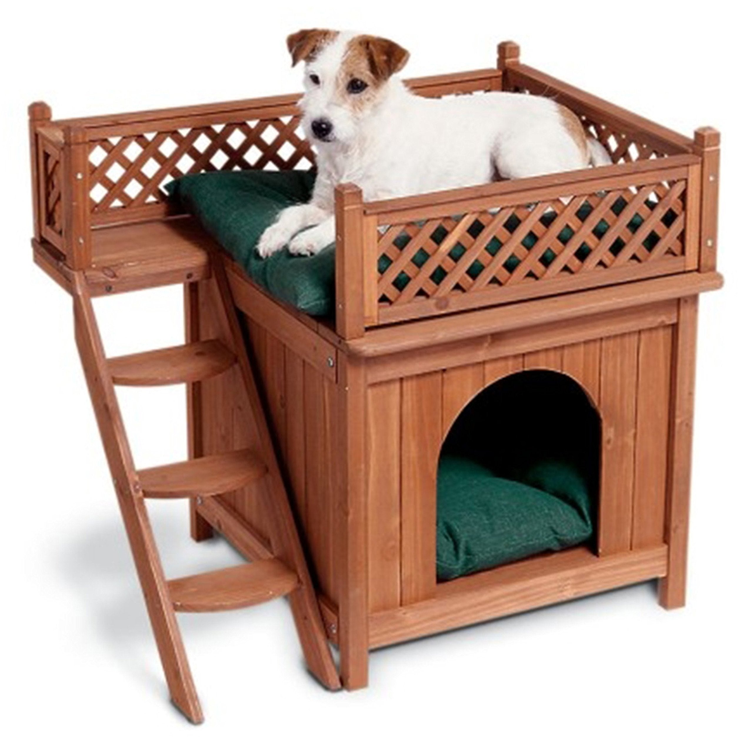 Merry Pet Wood "Room with a View" Multi-Level Shelter