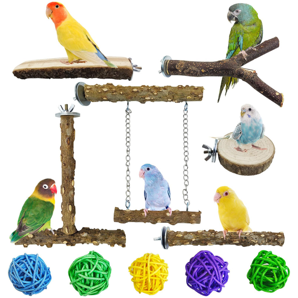 Kashton Natural Fruit Wood Multi-Level Bird Perch & Exercise Suite