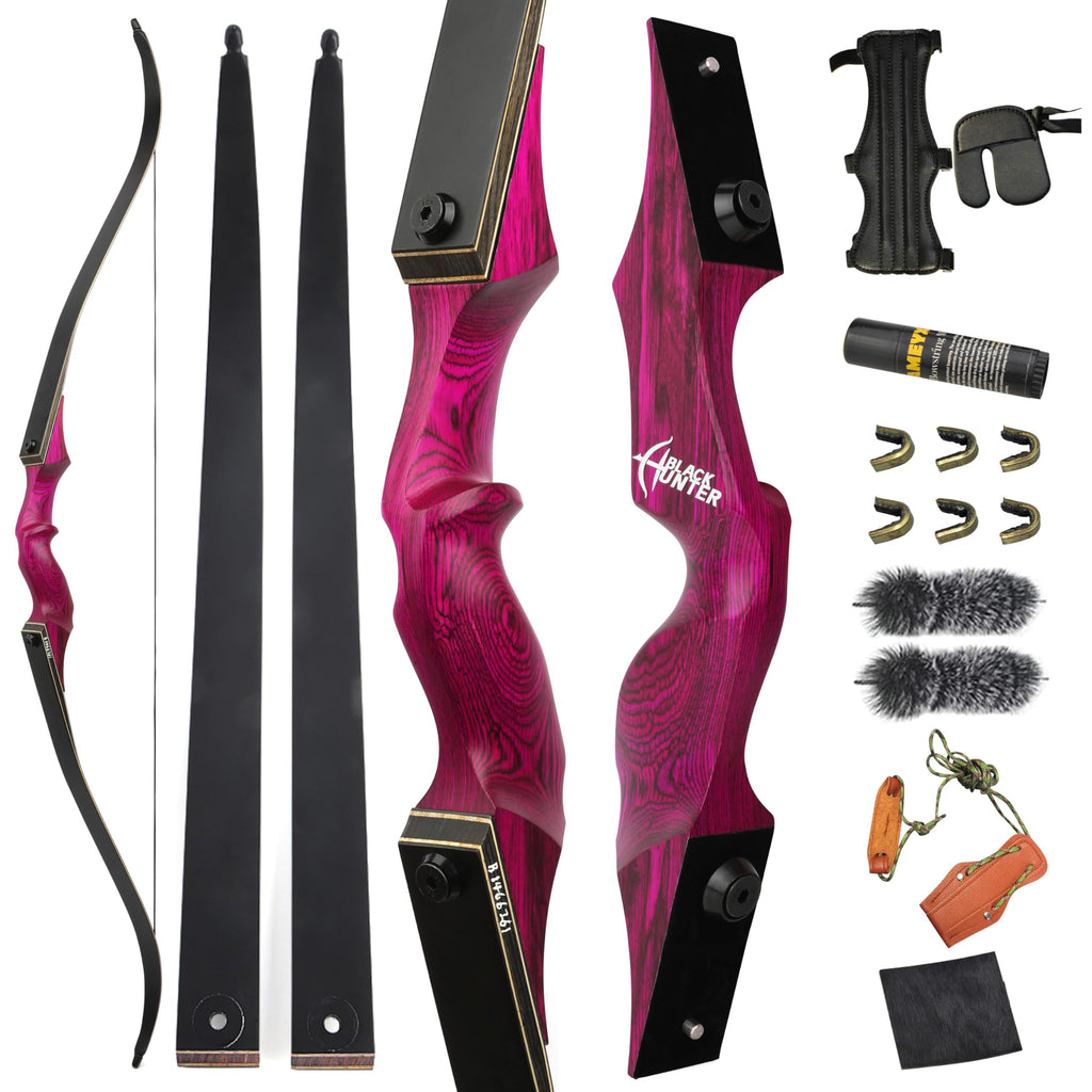 ZSHJGJR Black Hunter 60" Professional Recurve Bow Suite
