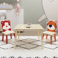 Premium Solid Wood Children's Learning Table & 2 Chair Set