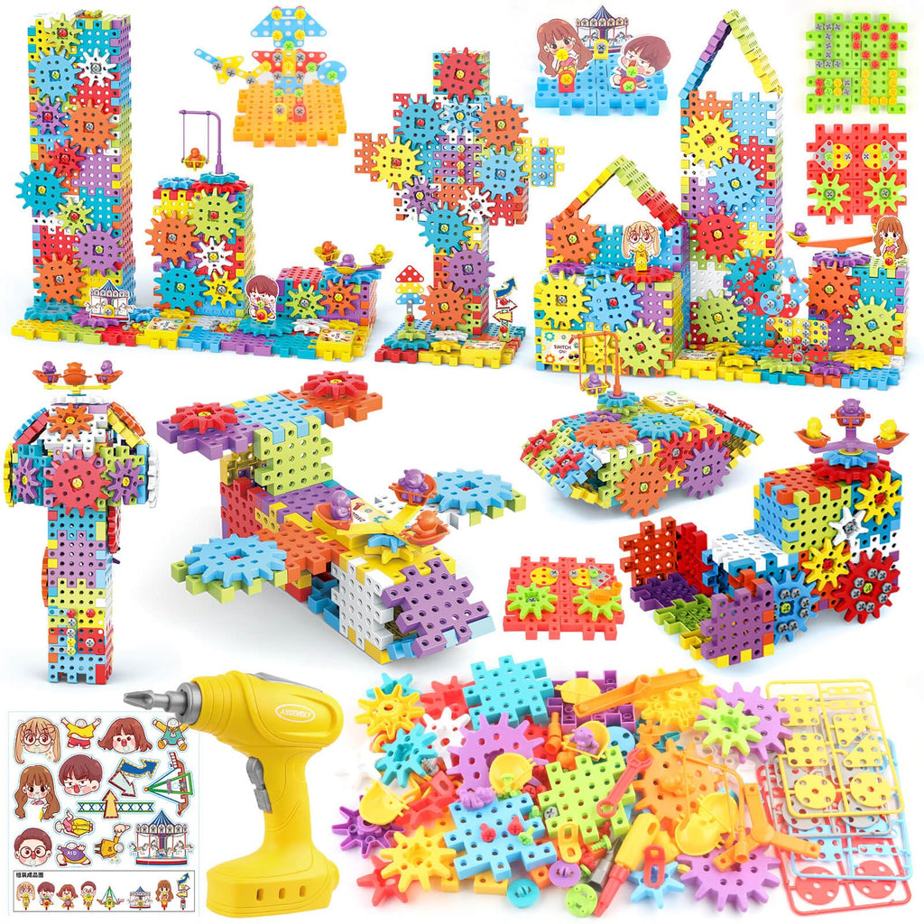234-Piece 'Power-Link' Motorized Gear & Drill Construction Lab